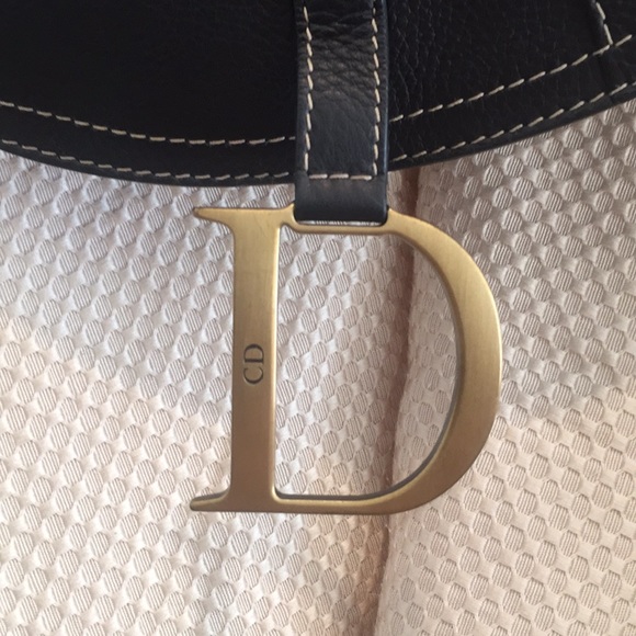 NWOT DIOR Baudrier Vintage Brown Leather XL Saddle Bag and Wallet Matching Set - Picture 6 of 15